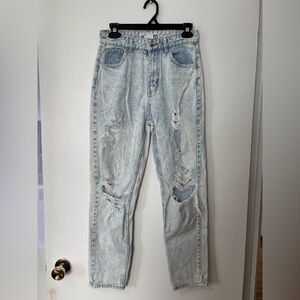👖 Garage Distressed Light Blue Mom Jeans – Size 26 👖